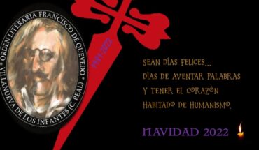 Felicitación navideña de Juan José Guardia Polaino, Gran Maestre de la Orden Literaria “Fco. de Quevedo”