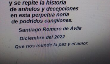 Felicitación navideña del poeta Santiago Romero de Ávila