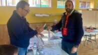 Jesús Ruiz, tras ejercer su derecho al voto, ha animado a sus paisanos a hacer lo propio de manera masiva y “en conciencia”