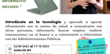 Las mujeres desempleadas de Aldea del Rey podrán adquirir habilidades y competencias digitales de manera gratuita